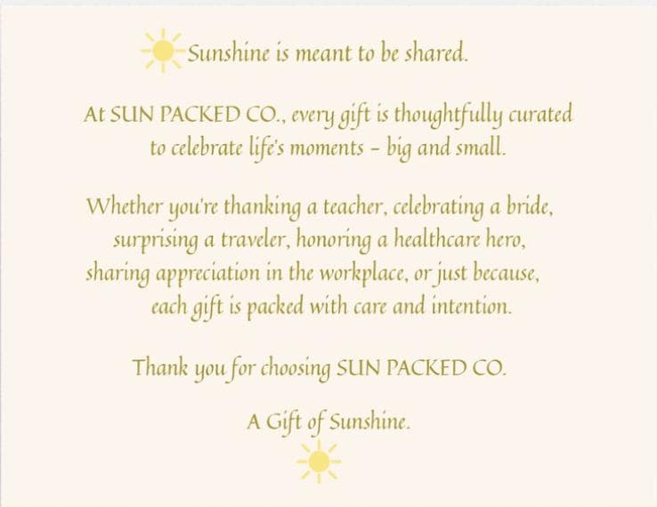 Thank-A-Teacher with a Little Sunshine