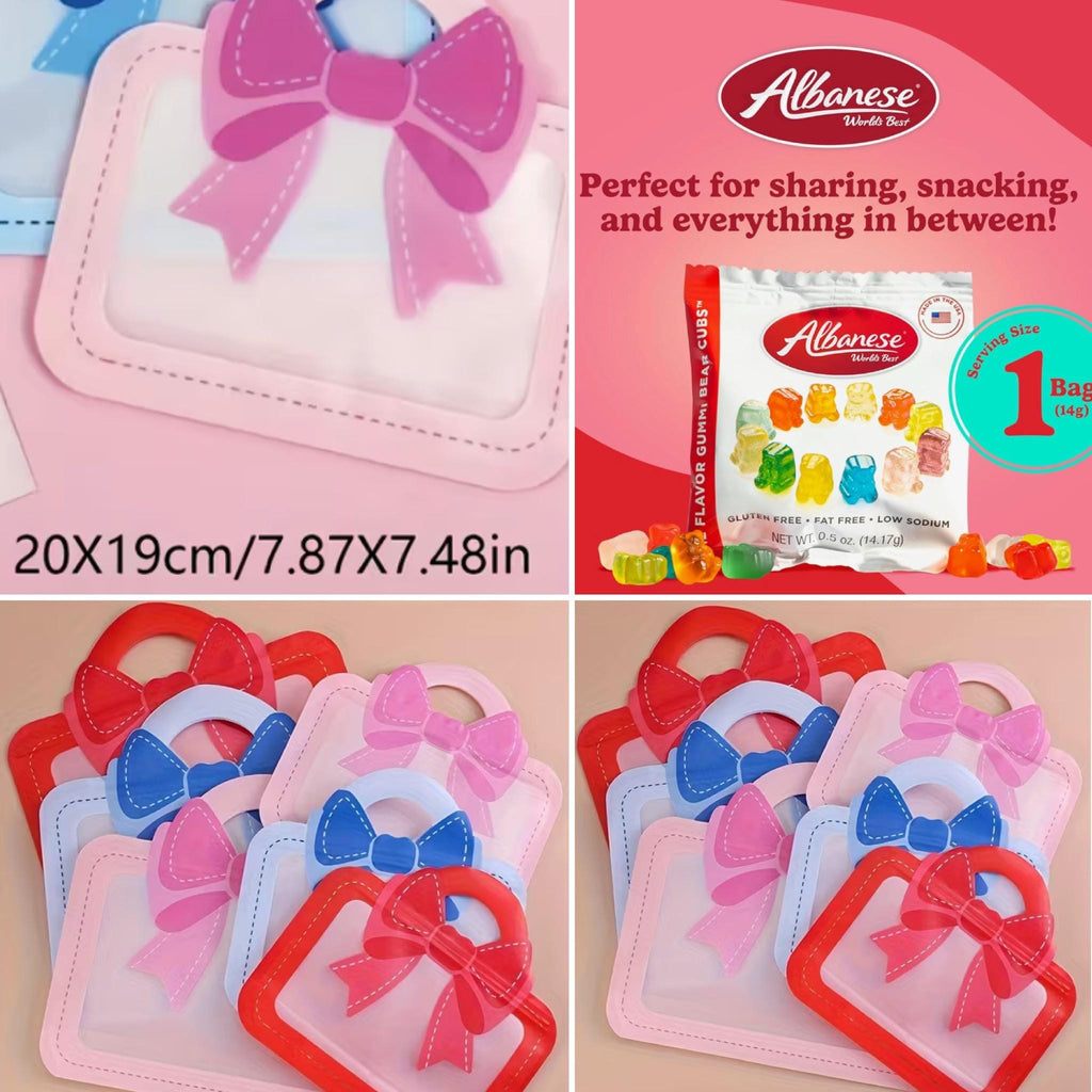 Kids Party Favor Gift Bag | Birthday Goodie | Pink, Blue, Red Treat Bag