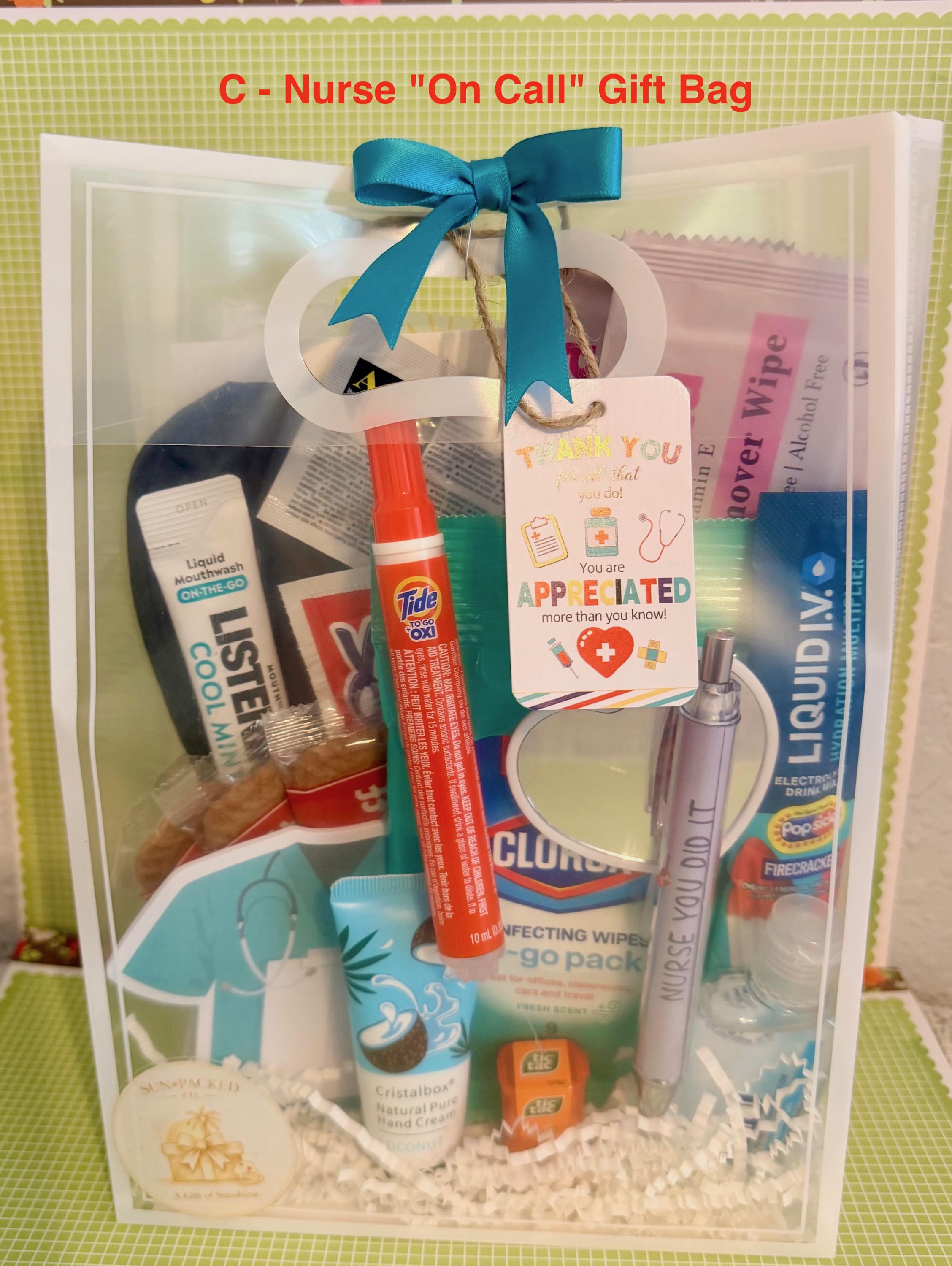 Nurse Appreciation Gift Bag | RN CNA Survival Kit | Healthcare Self Care Set