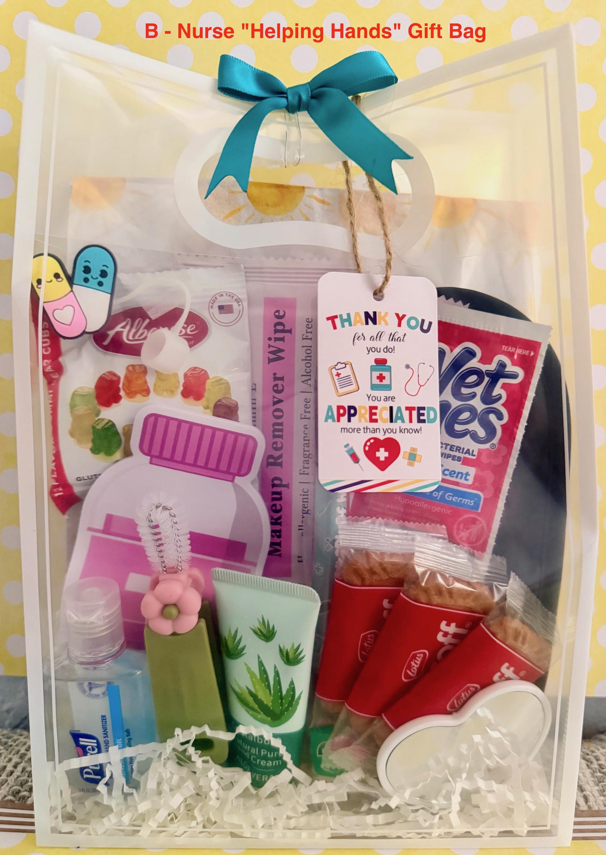 Nurse Appreciation Gift Bag | RN CNA Survival Kit | Healthcare Self Care Set