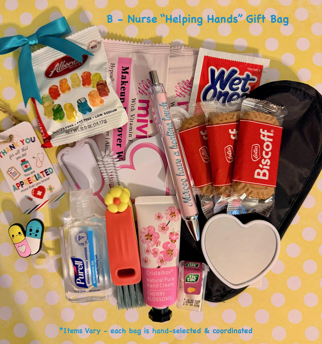 Nurse Appreciation Gift Bag | RN CNA Survival Kit | Healthcare Self Care Set