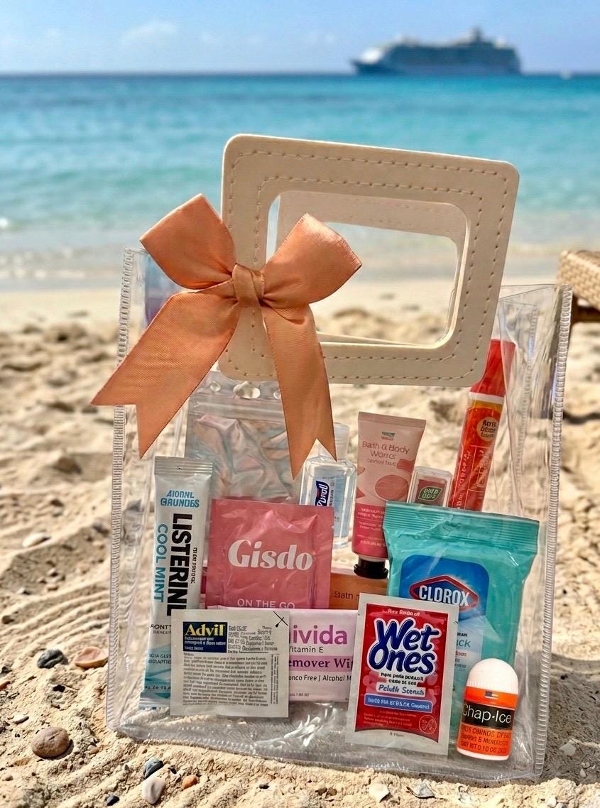 Cruise Gift Bags | Girls Trip Travel Survival Kit | Vacation Favor Goodie Bags