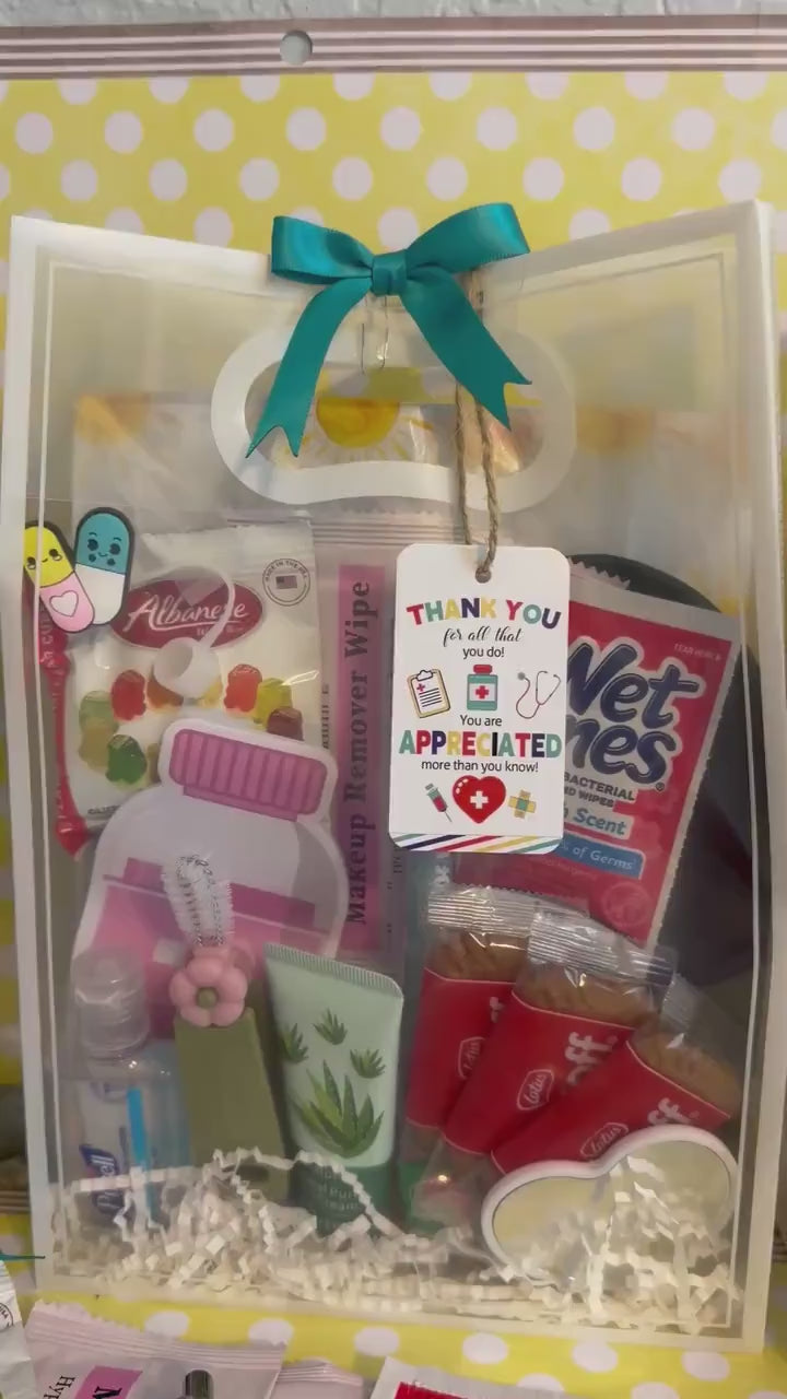Nurse Appreciation Gift Bag | RN CNA Survival Kit | Healthcare Self Care Set