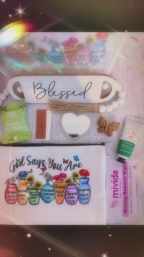 Christian Self Care Gift Bag | Faith Encouragement Spa Set, Bible Verse Pouch